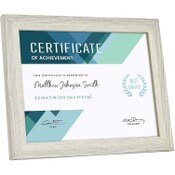 Wholesale - 4pk 8.5X11" GRAY WOODGRAIN FRAME C/P 1, UPC: 044021649480